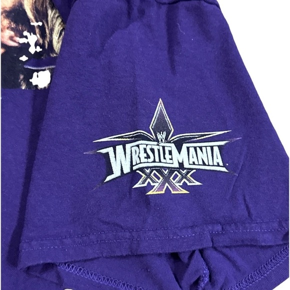 WWE WrestleMania XXX 30 CM Punk Undertaker John Cena Brock Purple Shirt Large - Picture 4 of 4